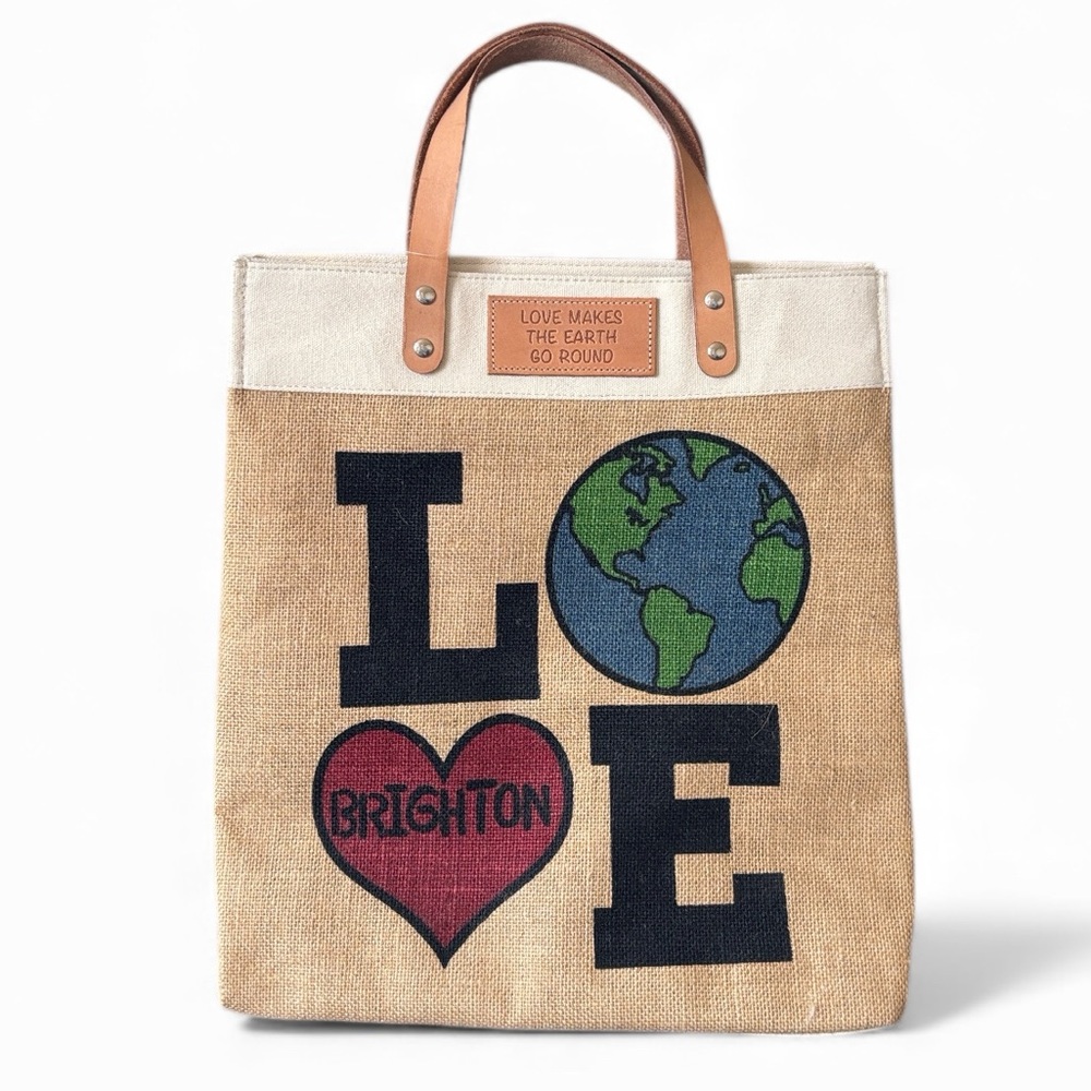 Brighton Love The Earth Jute Tote NWT‎